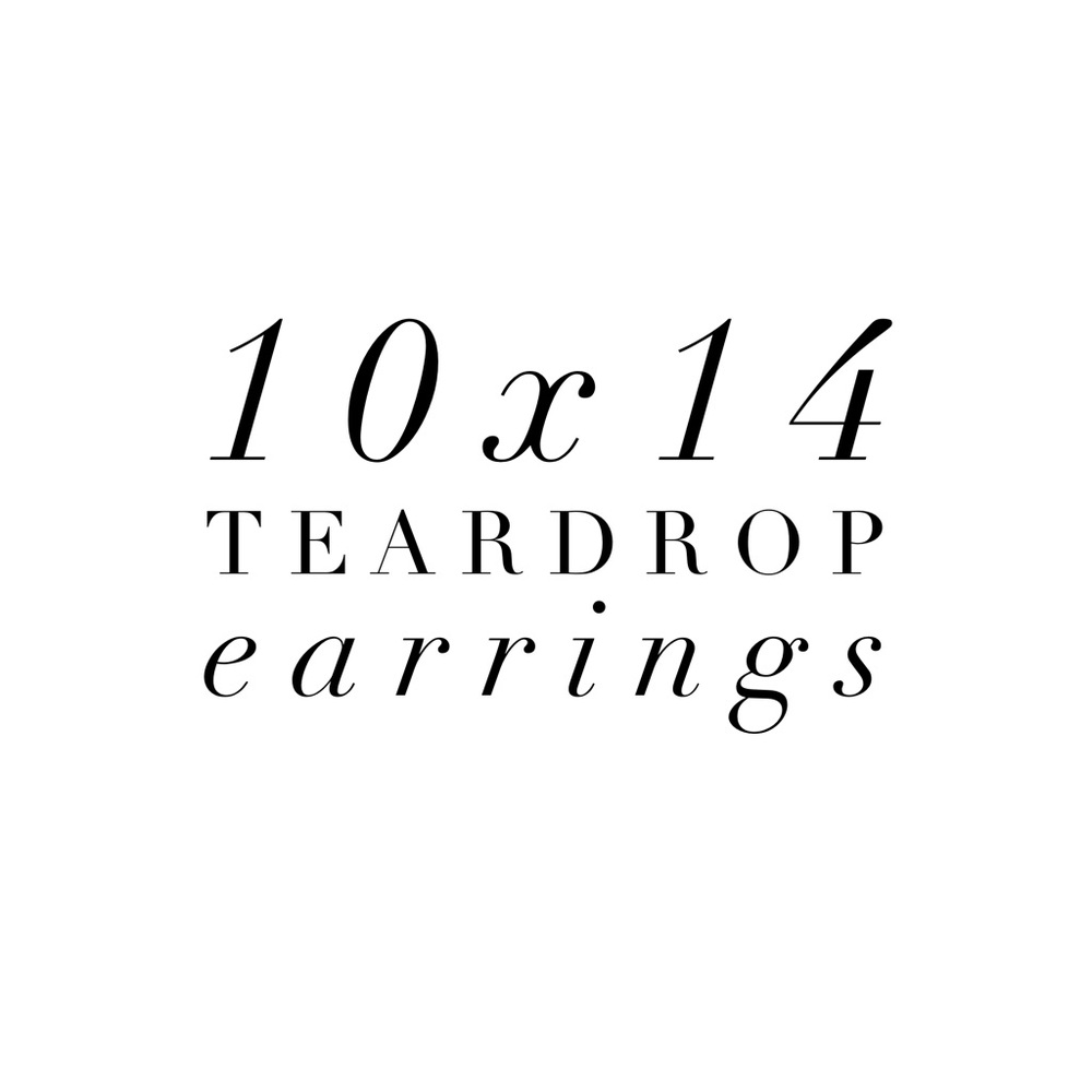 10X14 Teardrop Handmade Stainless Steel Earrings!
